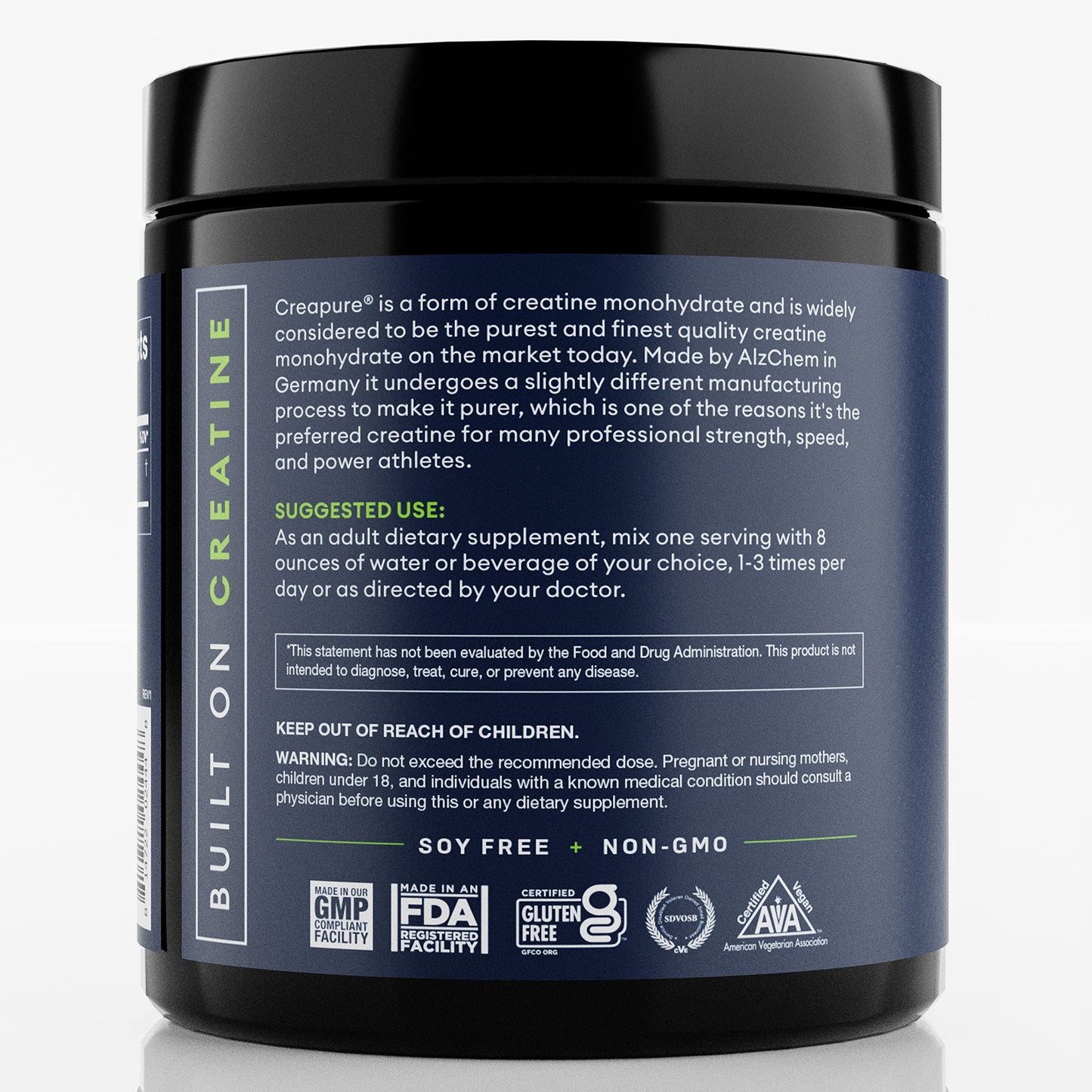 CREA SUPPS Premium Creapure Creatine Monohydrate Powder | Pure, Vegan, Keto