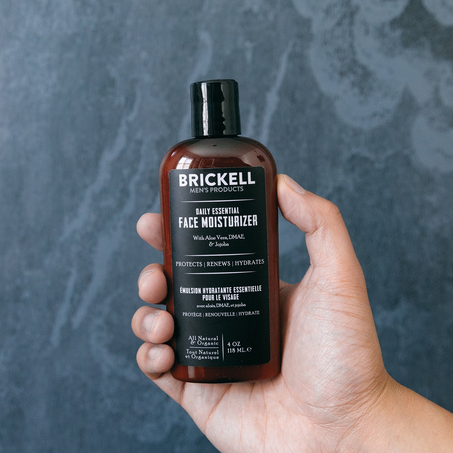 Brickell Men's Daily Essential Face Moisturizer for Men, Natural and Organic Fast-Absorbing