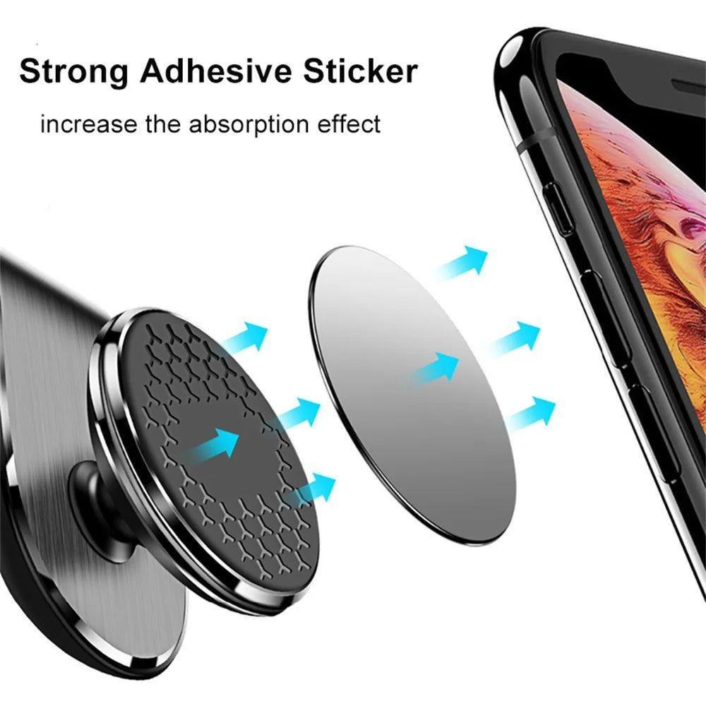 Magnetic Air Vent Clip Phone Holder - 360° Rotation - Universal Support