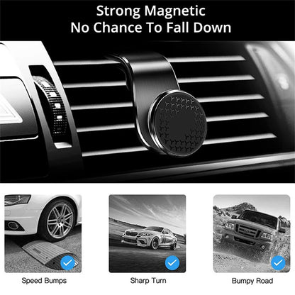 Magnetic Air Vent Clip Phone Holder - 360° Rotation - Universal Support