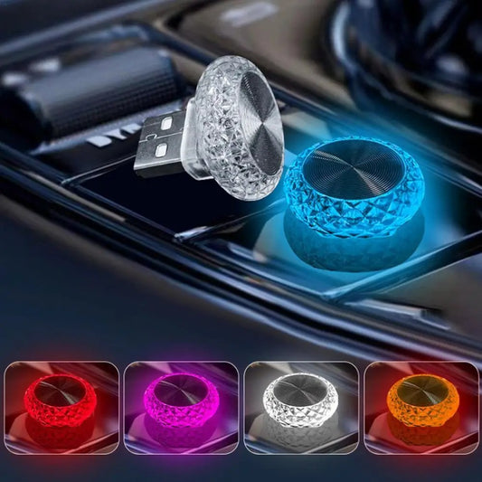 Portable Car USB Ambient Light Mini LED Decorative Atmosphere Lamps For Auto