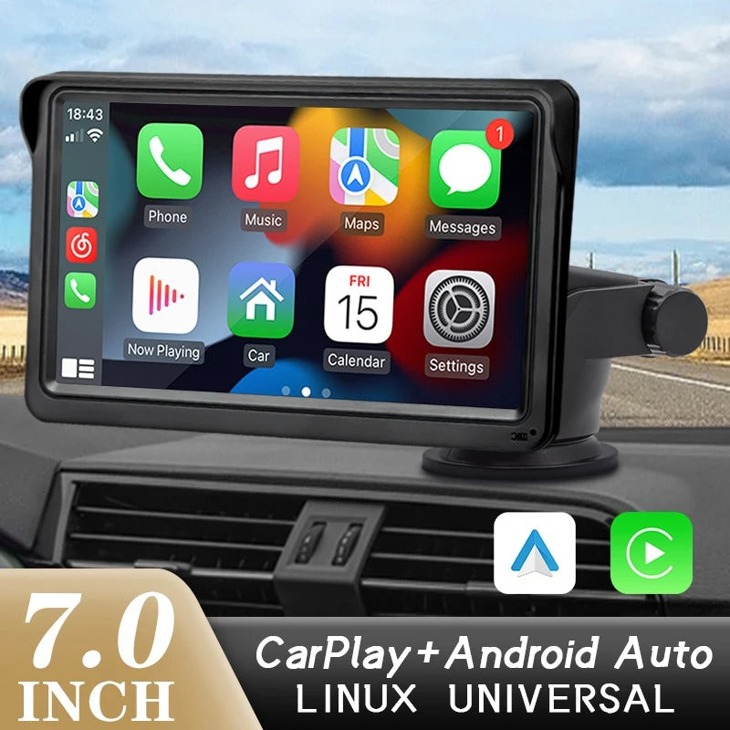 Hippcron CarPlay Android Auto Car Radio Multimedia Video Player 7inch Portable Touch