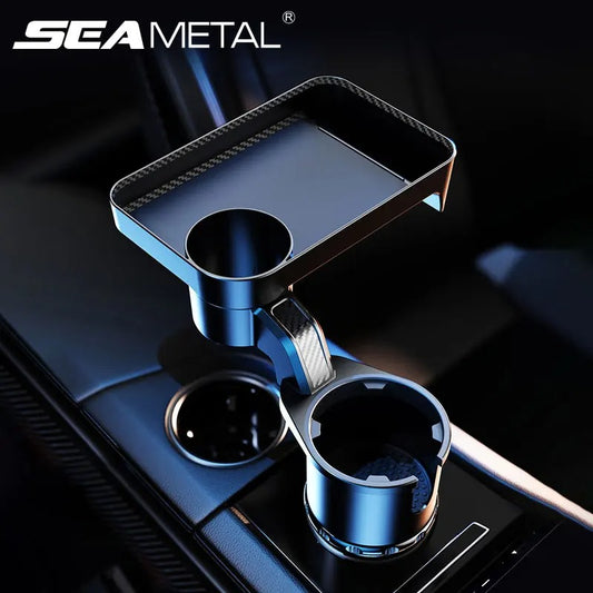 SEAMETAL Premium Car Cup Holder Expander Multi-Function Drink Holder with Food Table