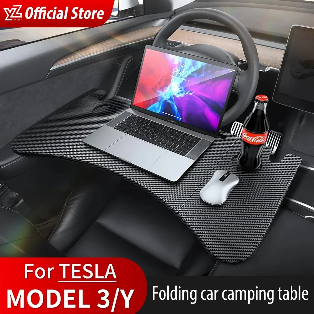 YZ Table Desk For Tesla Model 3 2024 Car Steering Wheel Laptop Tray Food Desk