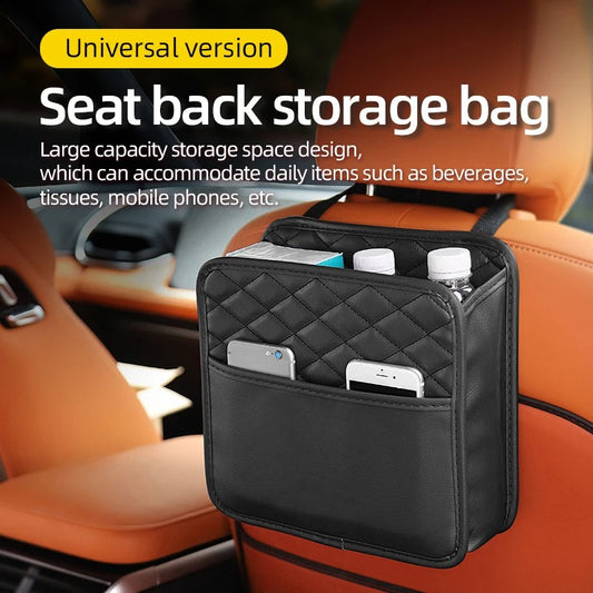 Multifunctional car seat storage bag Leather storage bag Garbage bag Storage bag