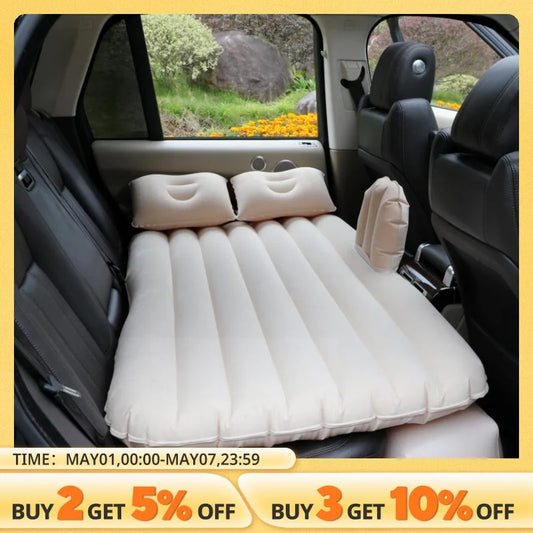 Ultra-soft Flocking Environmental Fabric Car Inflatable Bed Air Cushion Bed Car Travel