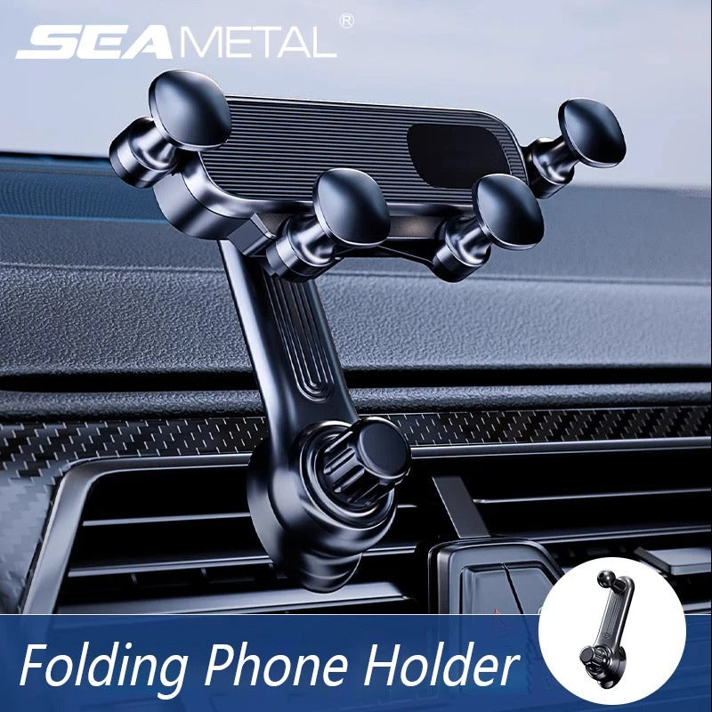 SEAMETAL Gravity Car Phone Holder Air Vent Telescopic Car Phone Mount 360-Degree