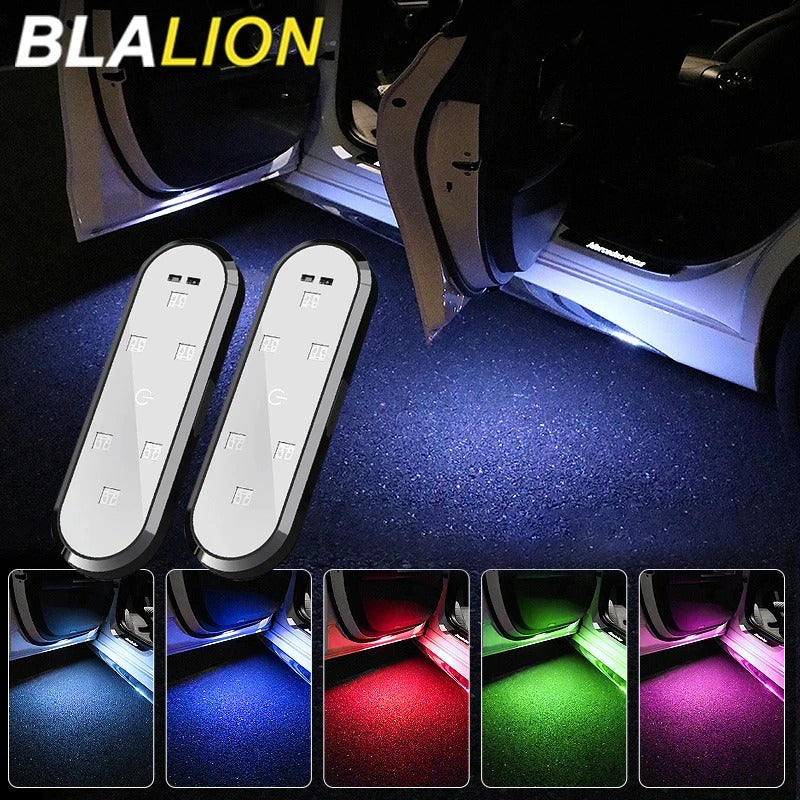 BLALION Car Door Lights LED Welcome Light Magnetic Control USB Charging Auto Open