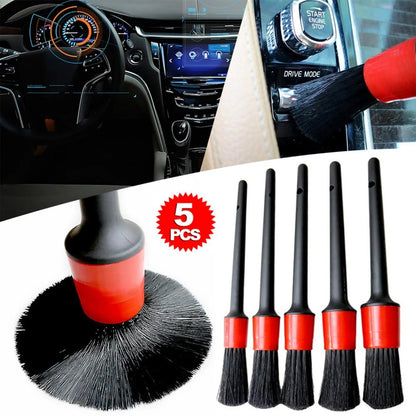 5pcs Detailing Brush Set Car Brushes Car Detailing Brush For Car Cleaning Detailing Brush