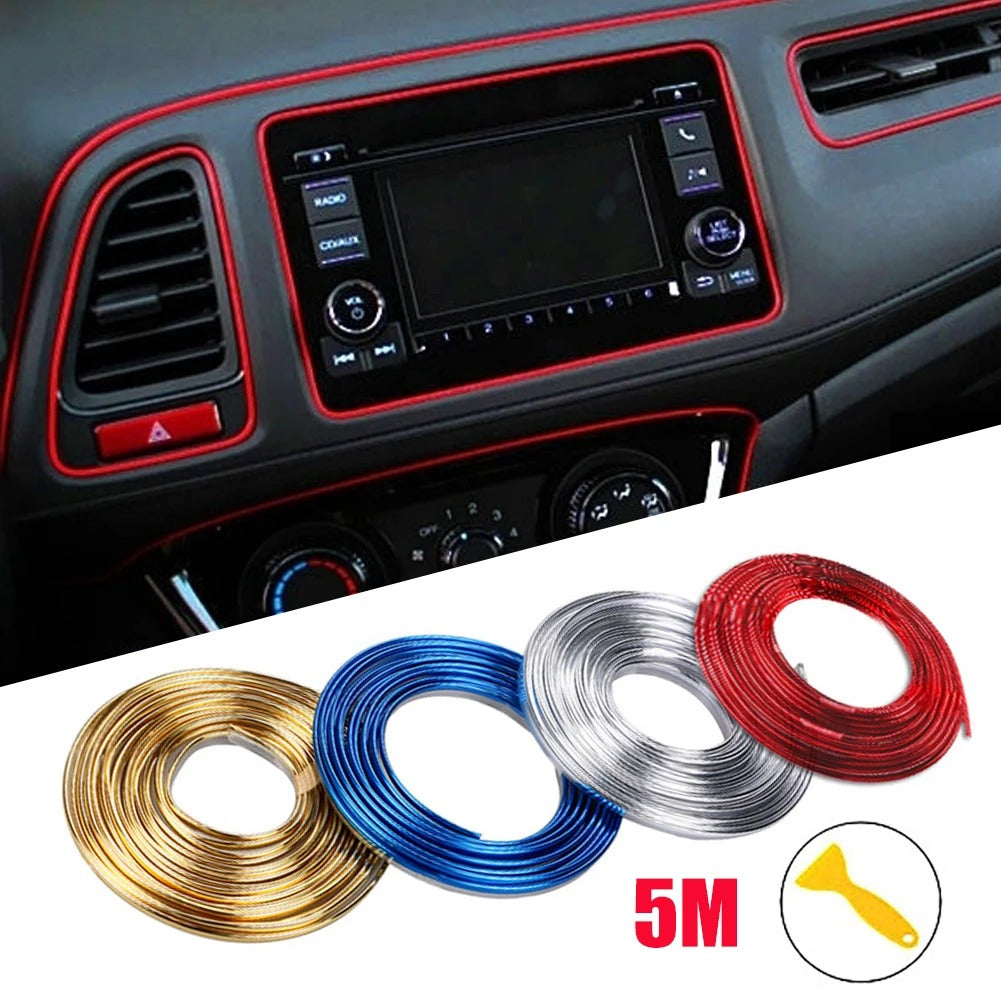 Car Moulding Decoration Flexible Strips1/3/5M Interior Auto Mouldings Car Cover