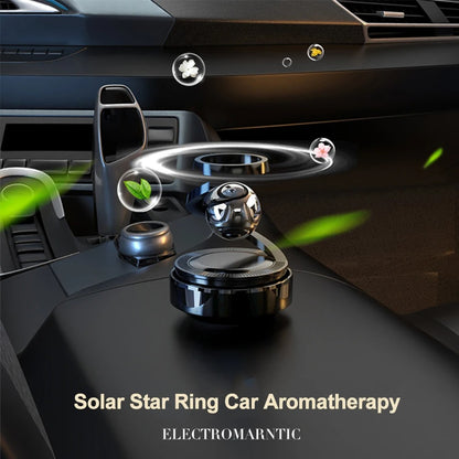 Solar Energy Car Air Freshener Solar Rotation Suspension Auto Fragrance