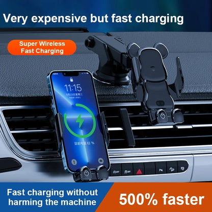 New Creative Car Mobile Phone Holder Support 15W Wireless Fast Charging