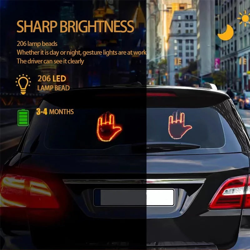 Car Finger Light with Remote Control Led Lighting Gesture Light Road Rage Sign Middle