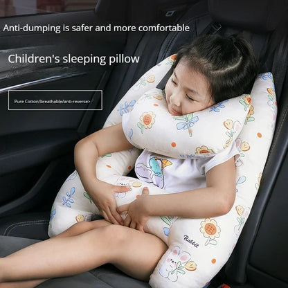 Car Sleeping Safety H-Shape Travel Pillow Car Travel Head Pillow Support Kid and Adult
