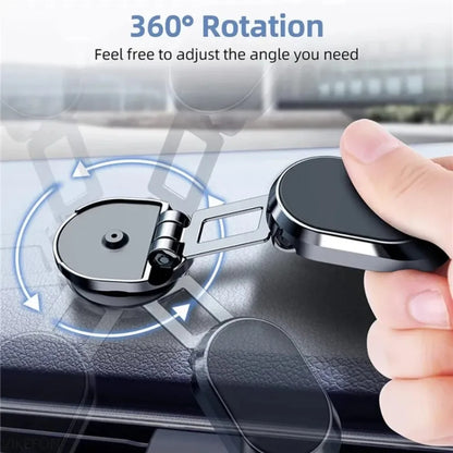 2024 Car Magnetic Phone Holder Folding Strong Magnet Mount Mobile Phone Metal Stand GPS Support