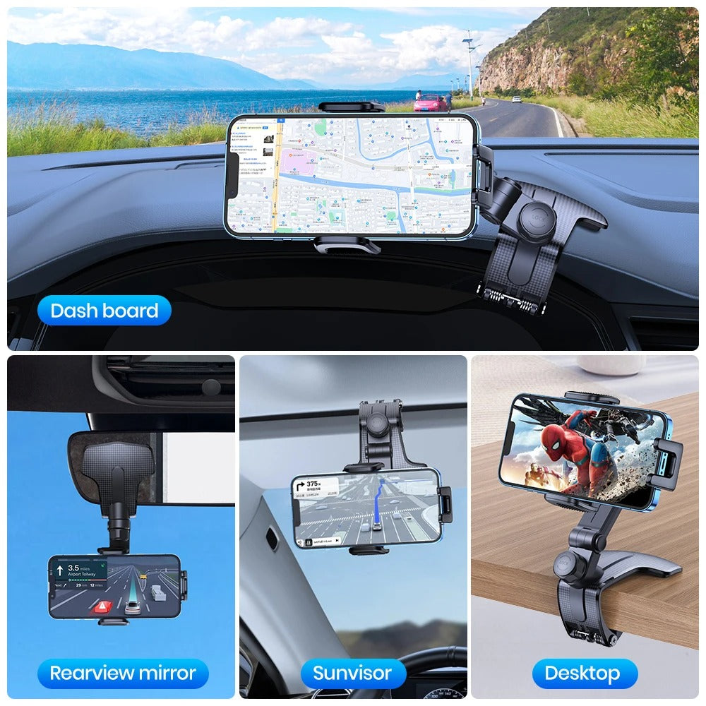 TOPK Dashboard Mobile Car Phone Holder Clip Mount CellPhone Stand In Car GPS Support