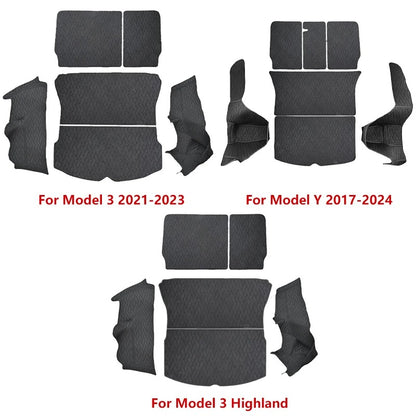 New Leather Trunk Mats Fully Surrounded Waterproof Non-Slip Liner Custom Floor mat for Tesla Model