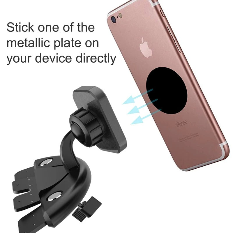 Car Mounted Magnetic Mobile Phone CD Slot Holder Smartphone Built-in 6 Powerful