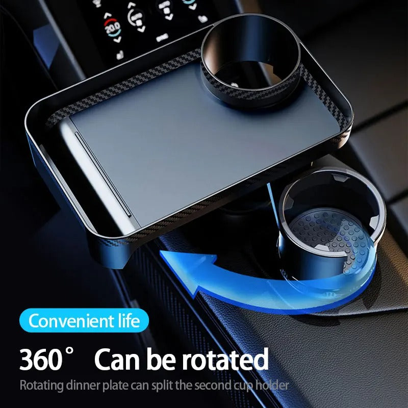 SEAMETAL Premium Car Cup Holder Expander Multi-Function Drink Holder with Food Table