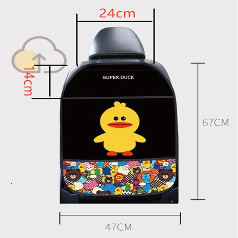 1PCS Car Seat Back Cover Protector for Kids Cartoon Car Anti Kick Mat