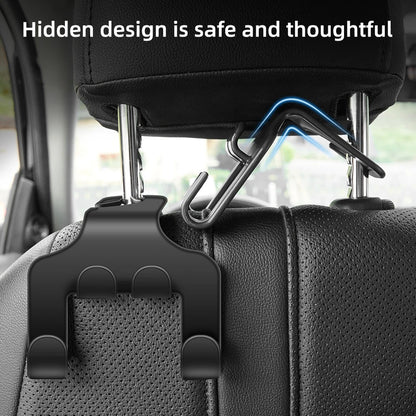 Car Seat Headrest Hook 4 Pack Hanger Storage Organizer Universal for Handbag Purse