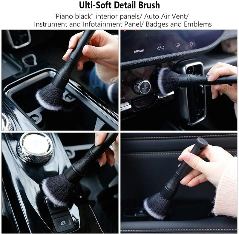 Ultra-Soft Car Detailing Brush Super Soft Auto Interior Detail Brush synthetic boars hair