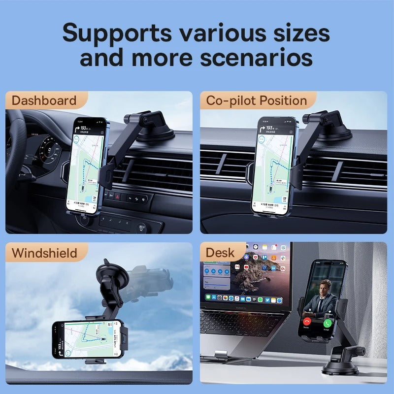 Baseus Car Phone Holder Sucker for Dashboard Windshield Vent Mobile Car Holder Clamp
